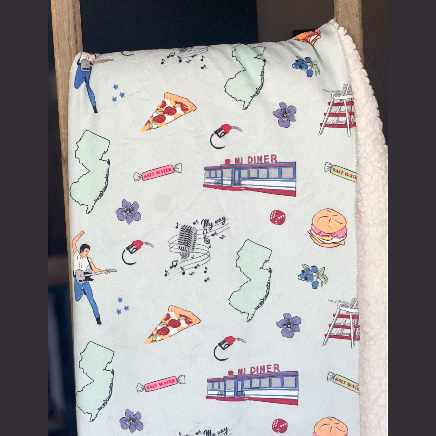 New Jersey Plush Throw Blanket 60x80 Meaningful Reminder of Home
