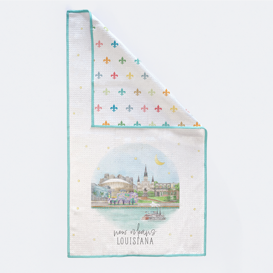 New Orleans Skyline Kitchen Towel