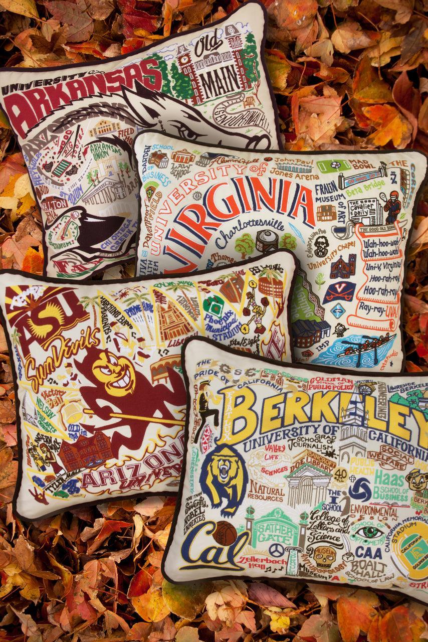 Oklahoma State University Collegiate Hand-Embroidered Pillow