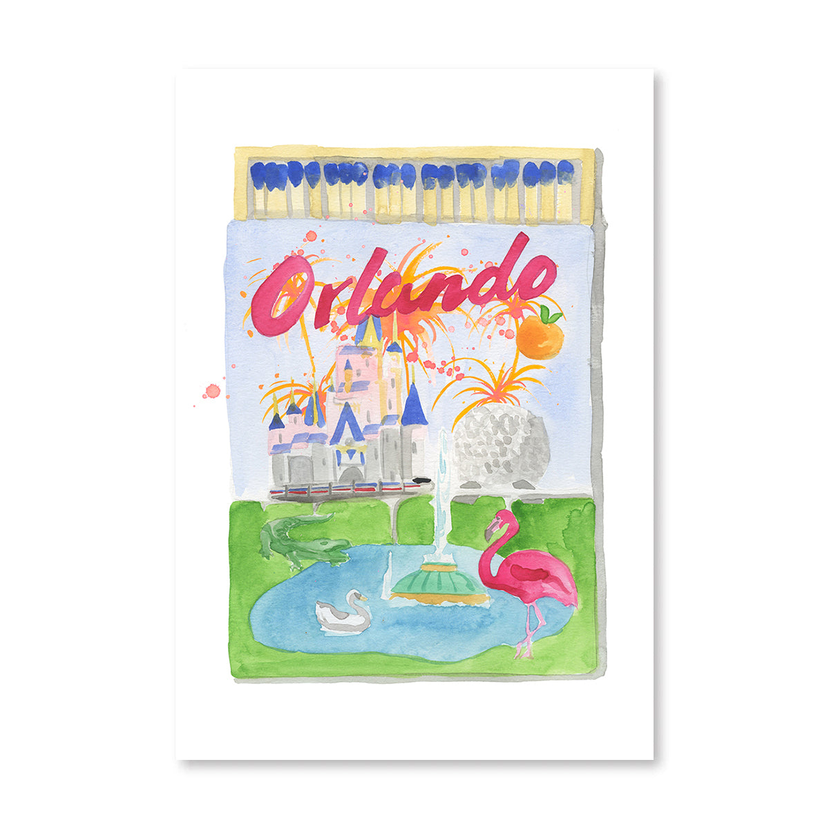 Orlando Matchbook Art Print