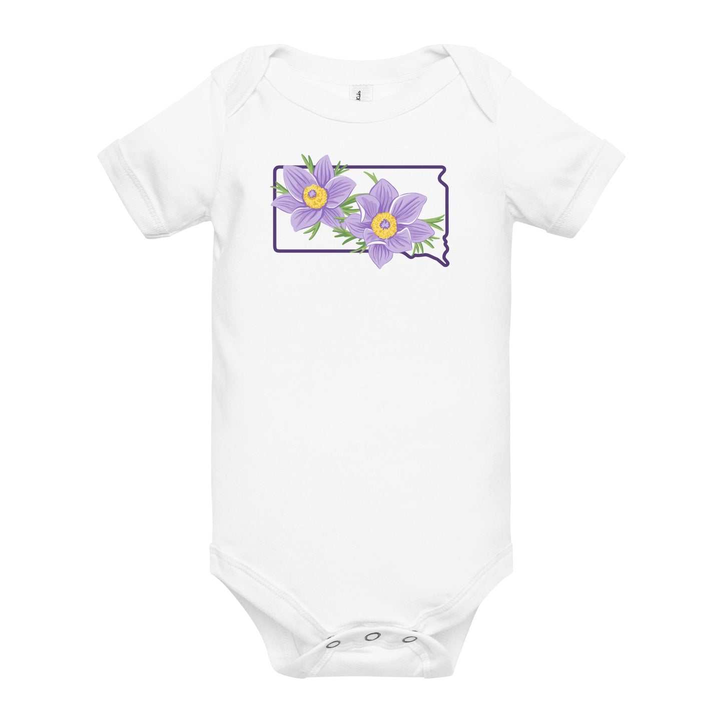 Pasqueflower Onesie Stretch Cotton Bodysuit up to 18 Months