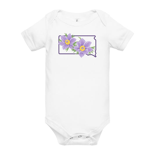 Pasqueflower Onesie Stretch Cotton Bodysuit up to 18 Months