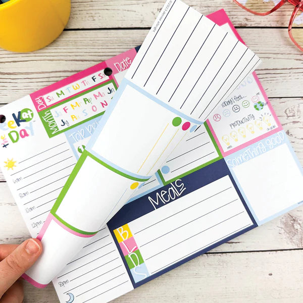 Peek at the Day Daily Planner Pad Bright