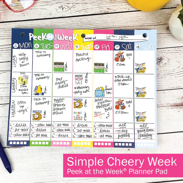 Peek at the Week Weekly Planner Pad