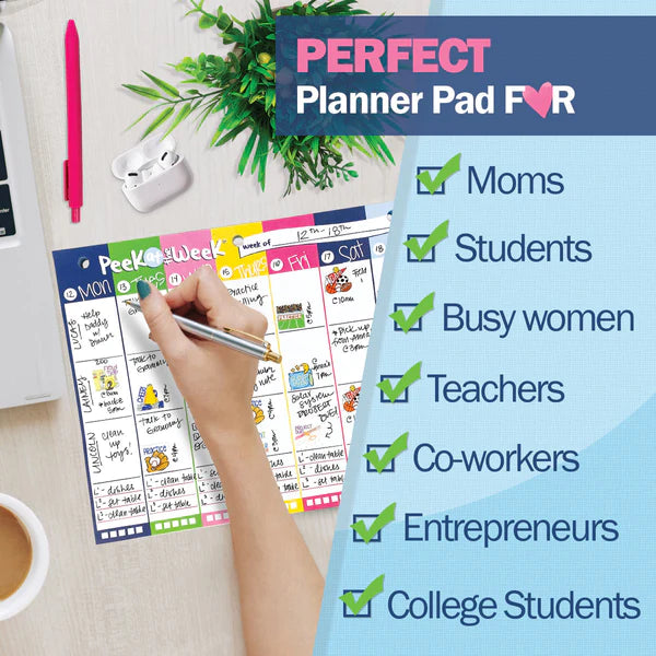 Peek at the Week Weekly Planner Pad