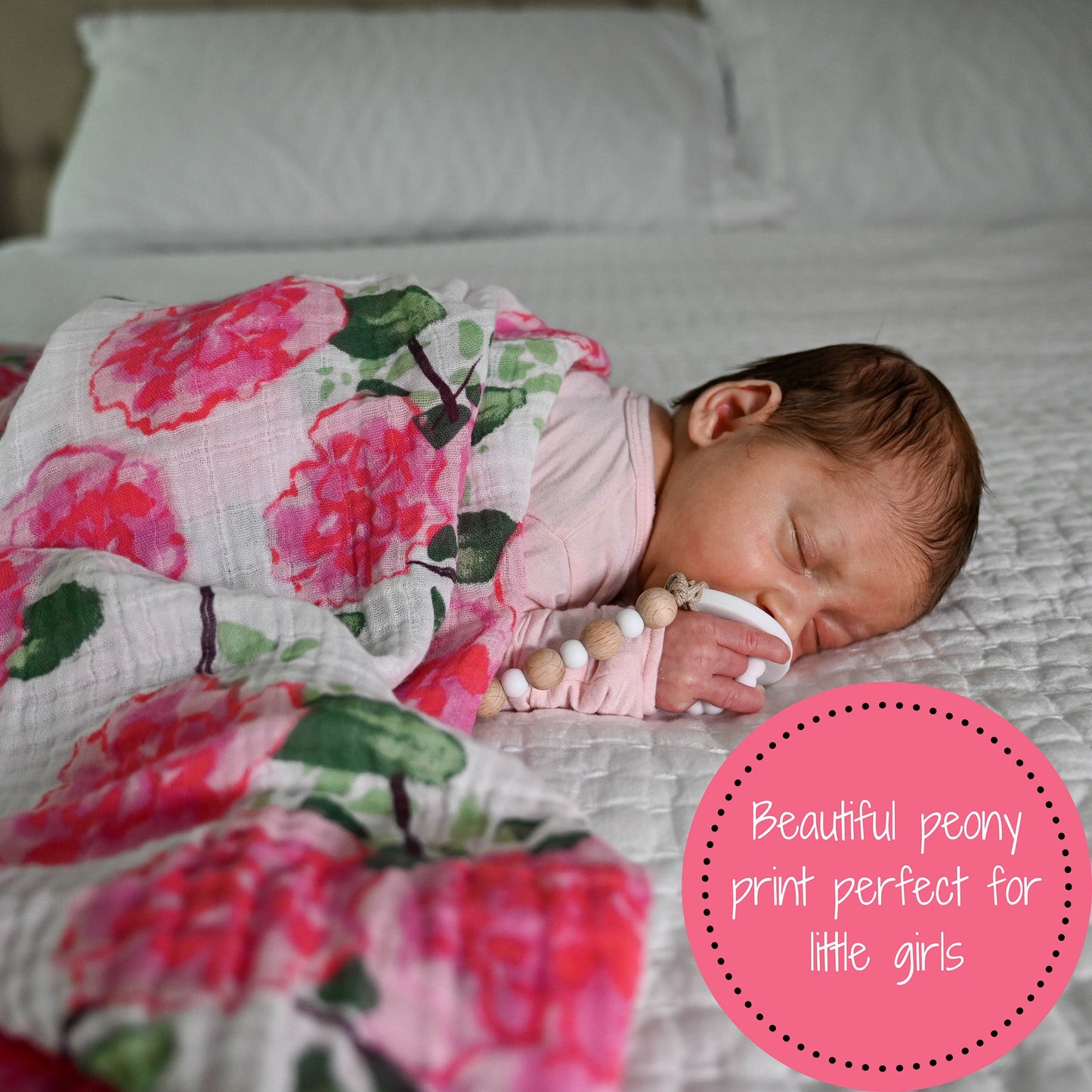 Live Life in Full Bloom Baby Muslin Swaddle Blanket