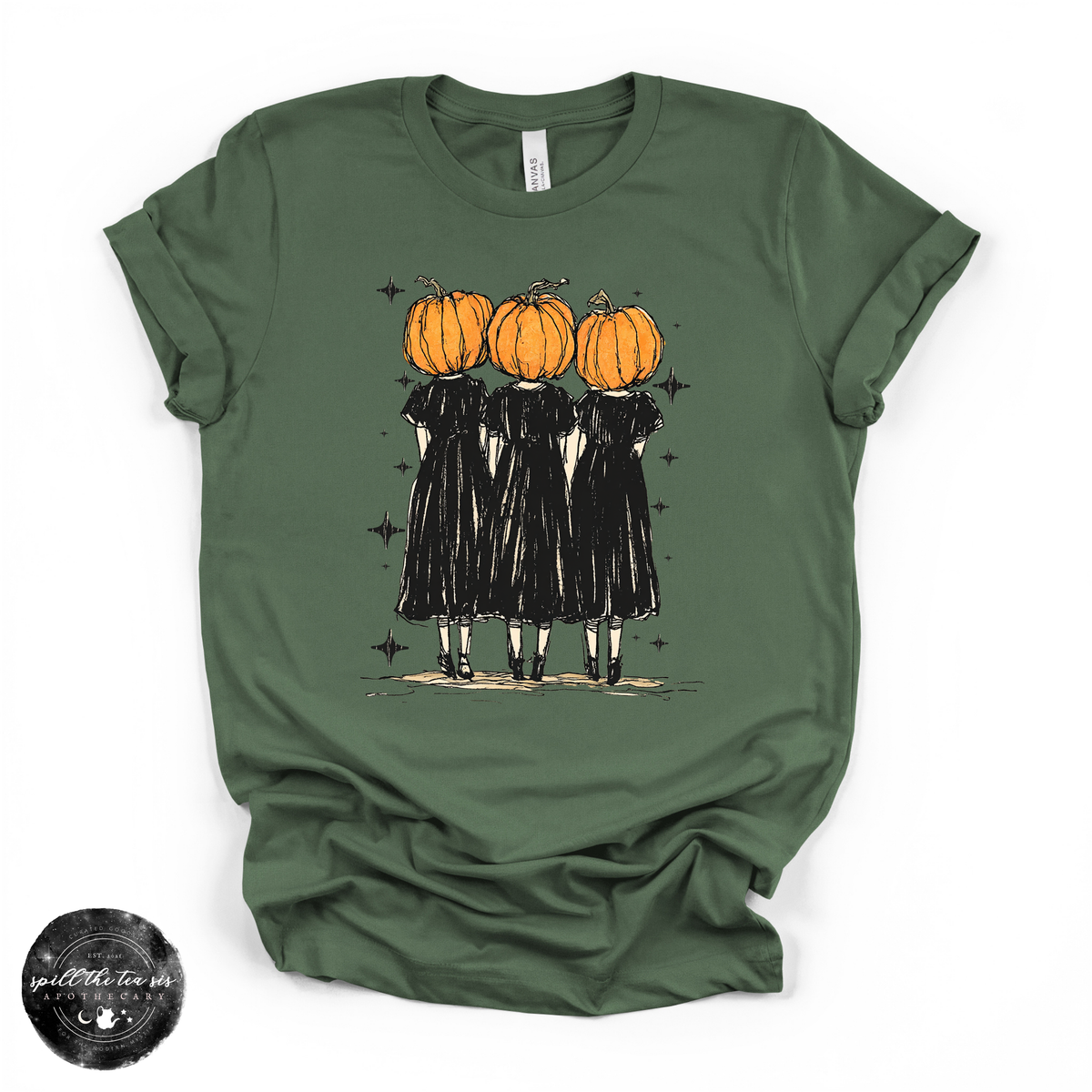 Pumpkin Heads Tee | Vintage Halloween Pumpkin People Graphic T-Shirt