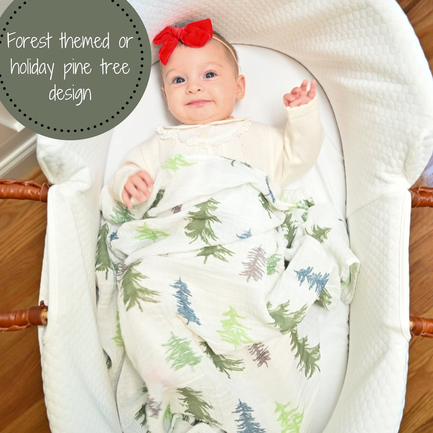 Pine Tree Swaddle Blanket