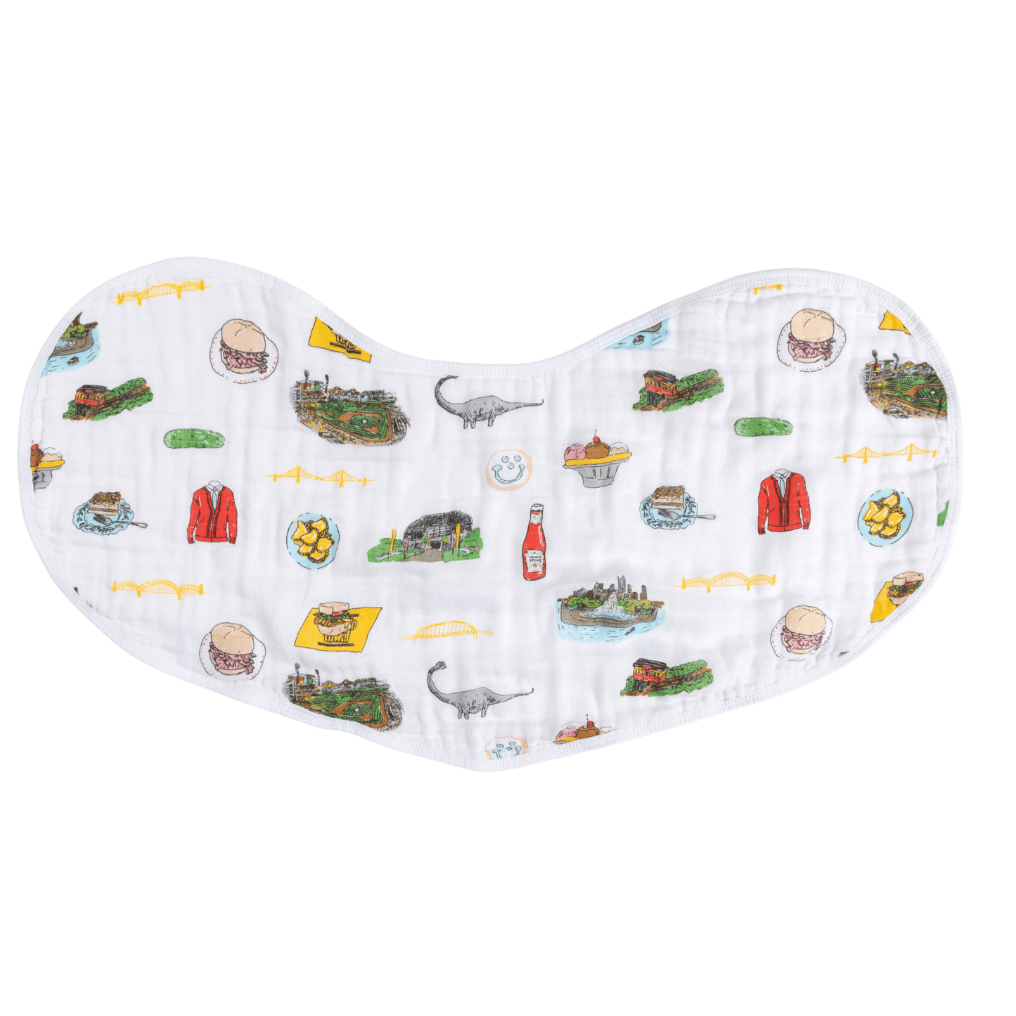 Pittsburgh Baby Gift Set: Muslin Swaddle & Bib | Organic Cotton