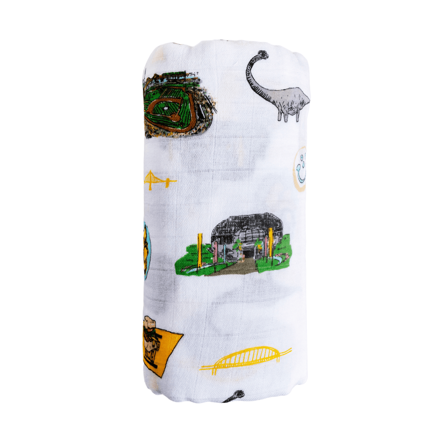 Pittsburgh Baby Gift Set: Muslin Swaddle & Bib | Organic Cotton