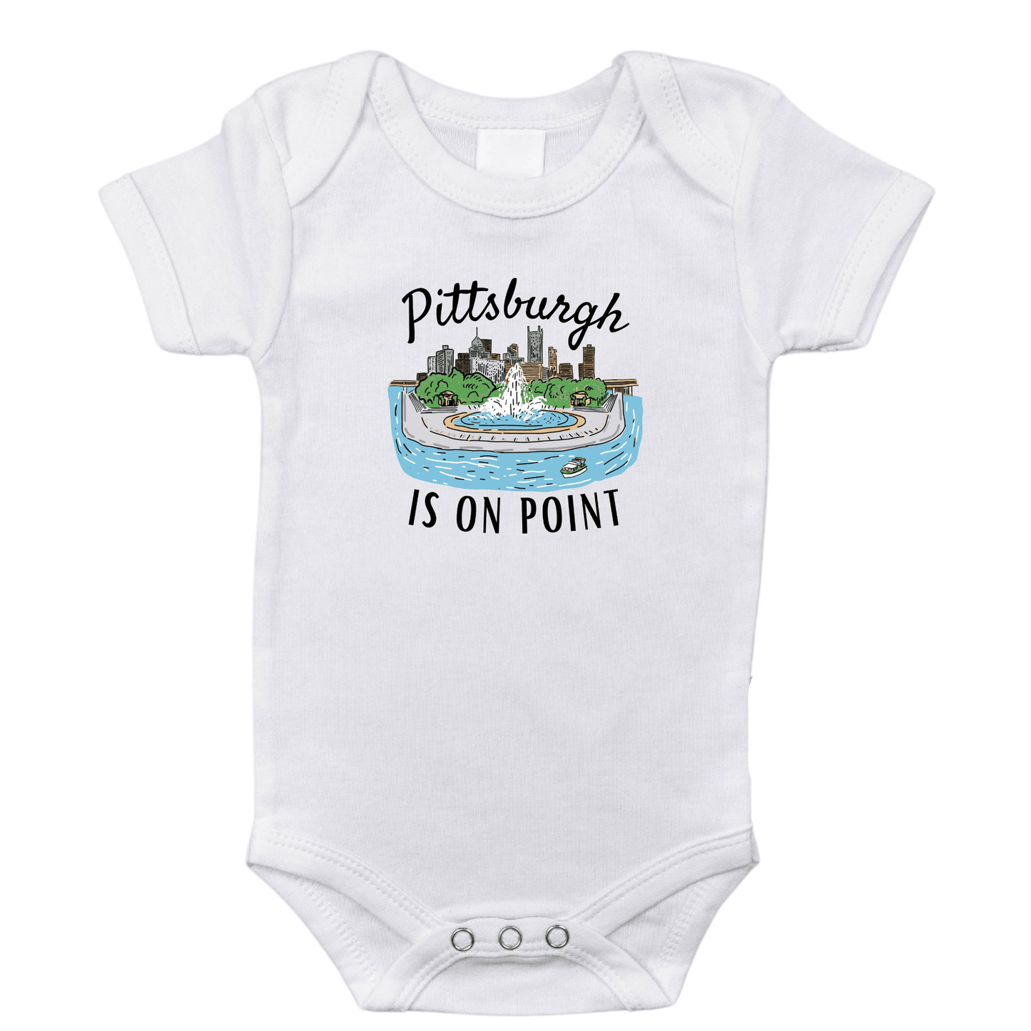Pittsburgh is on Point Onesie Stretch Cotton Bodysuit up to 18 Months