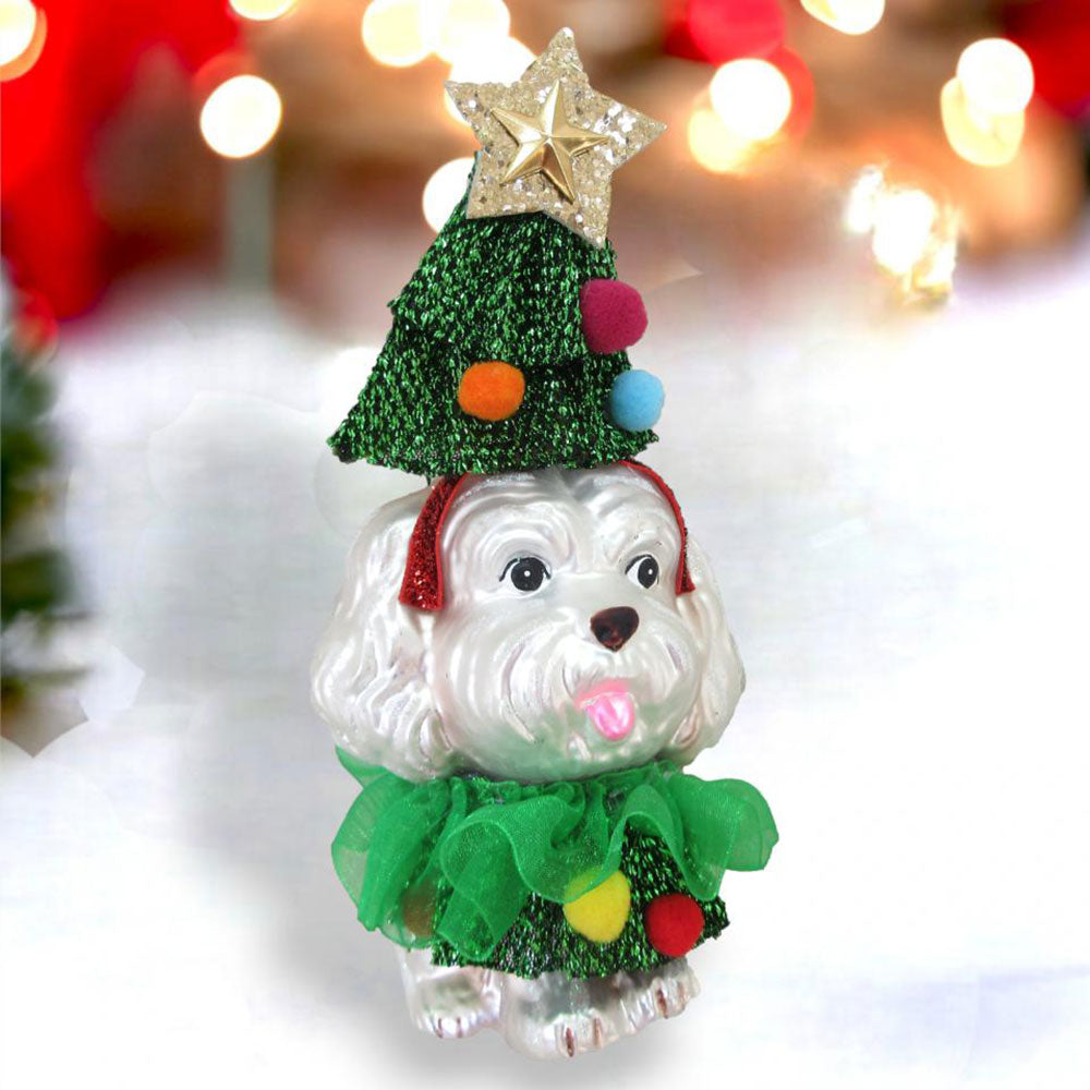 Poodle in Tree Costume Ornament by December Diamonds