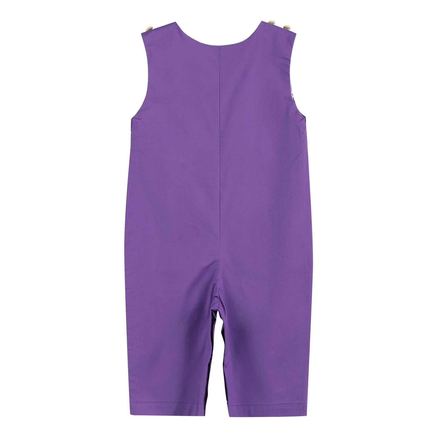 Purple and Gold Football Smocked Longalls