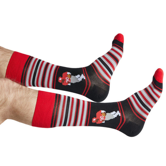 Red and Black Dress Sock - 4-Pack - Home