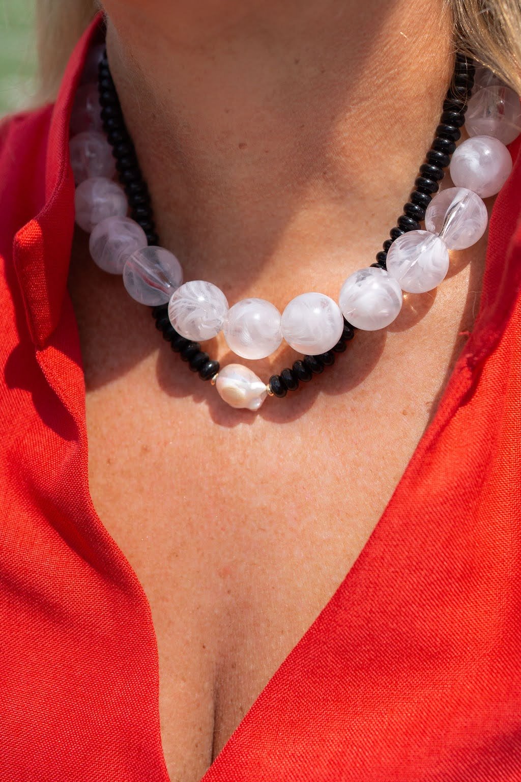 Ryan Beaded Acrylic Necklace