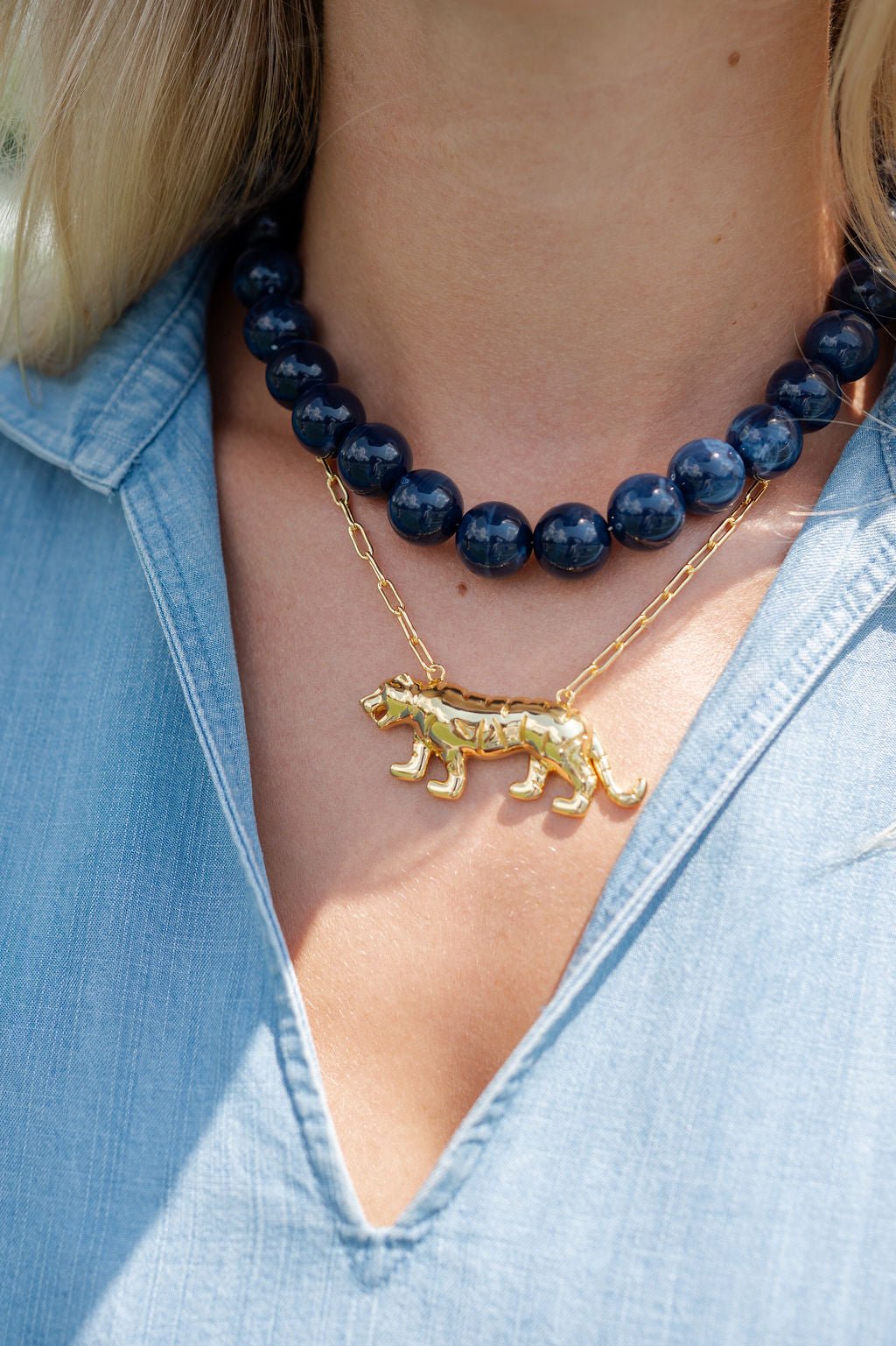 Ryan Beaded Acrylic Necklace