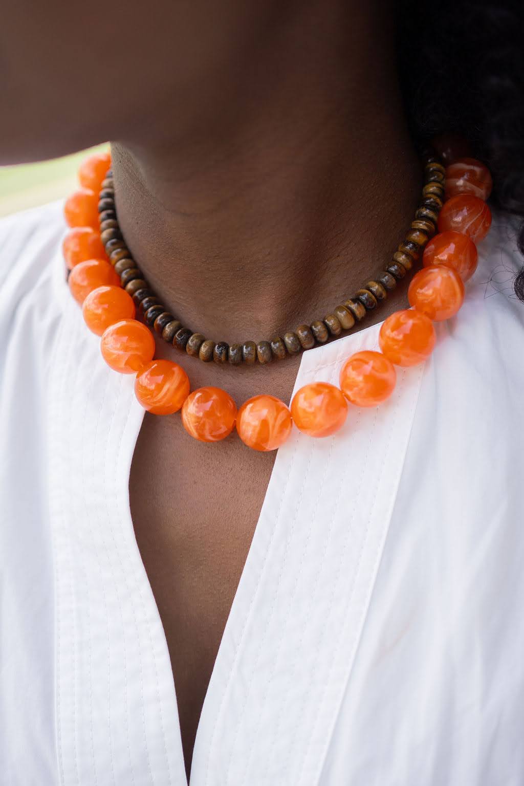 Ryan Beaded Acrylic Necklace