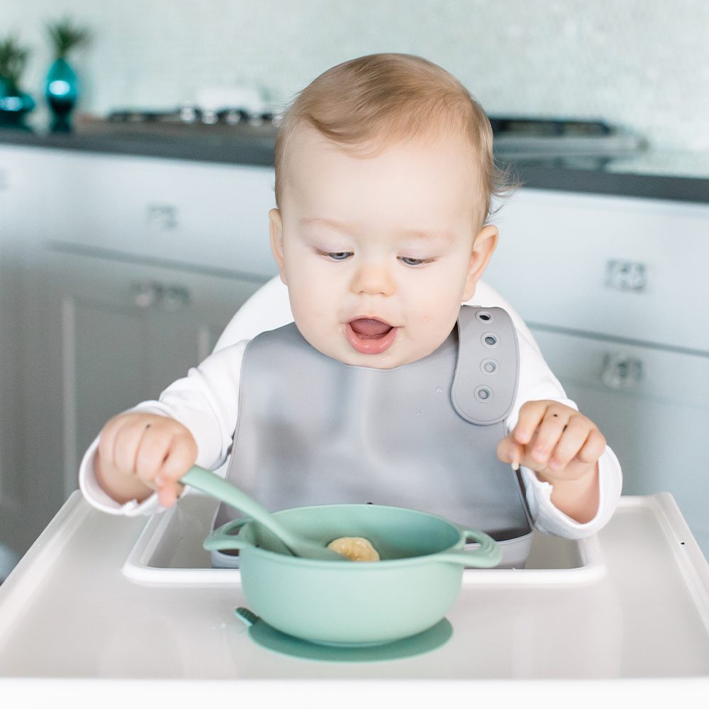 Foodie® Suction Bowls with Lid + Spoon: Assorted Colors