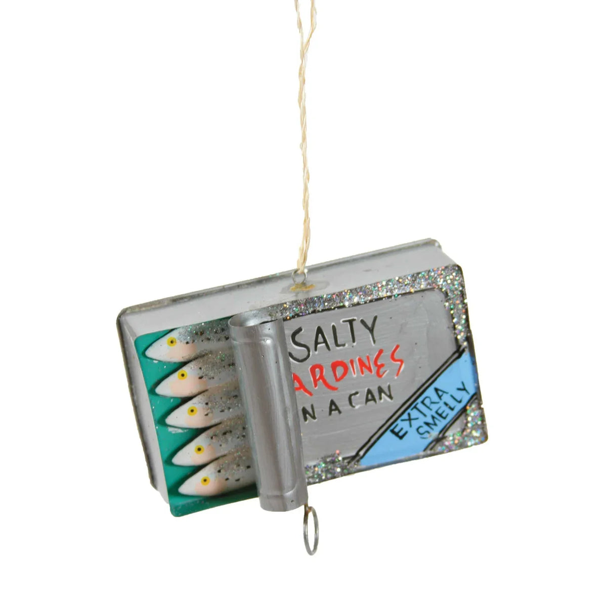 Salty Sardines Glass Ornament