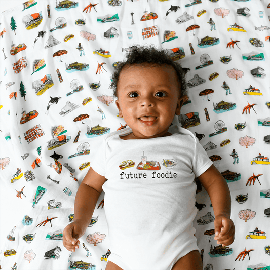 Seattle Foodie Baby Onesie Soft Cotton Newborn Outfit