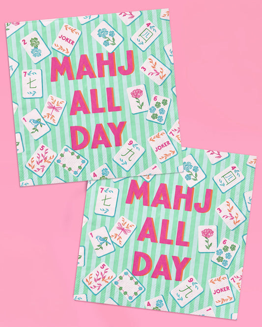 Mahj All Day Cocktail Napkins - 25 paper napkins