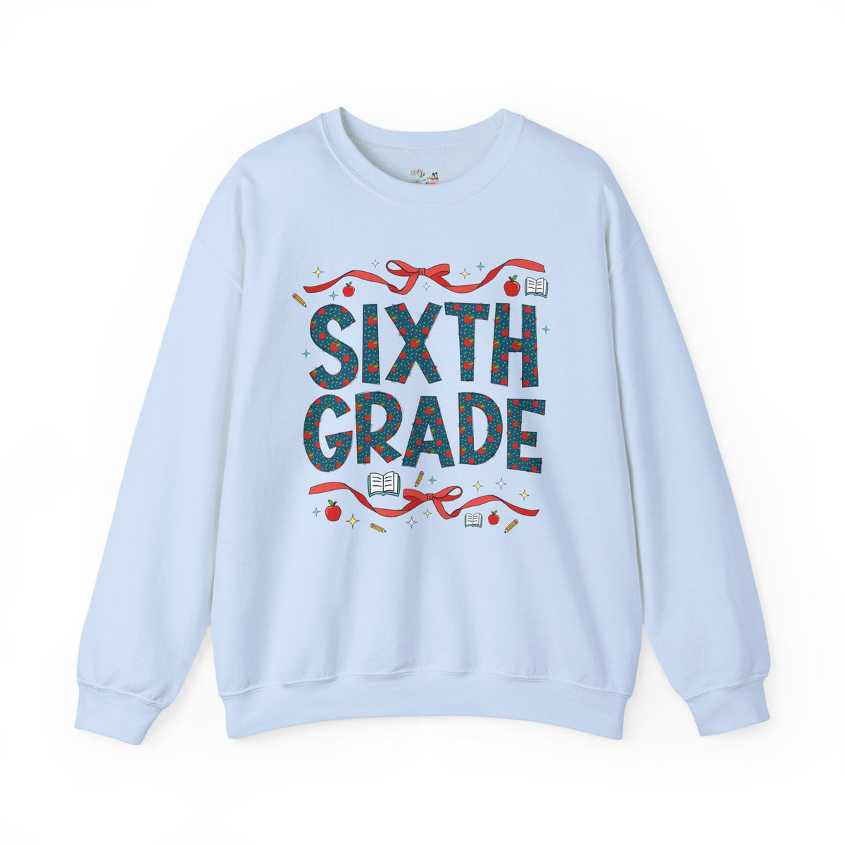 Sixth Grade Teacher Sweatshirt with Cute Bows