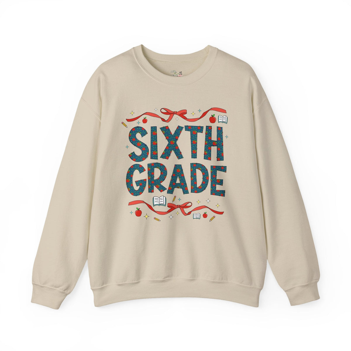 Sixth Grade Teacher Sweatshirt with Cute Bows