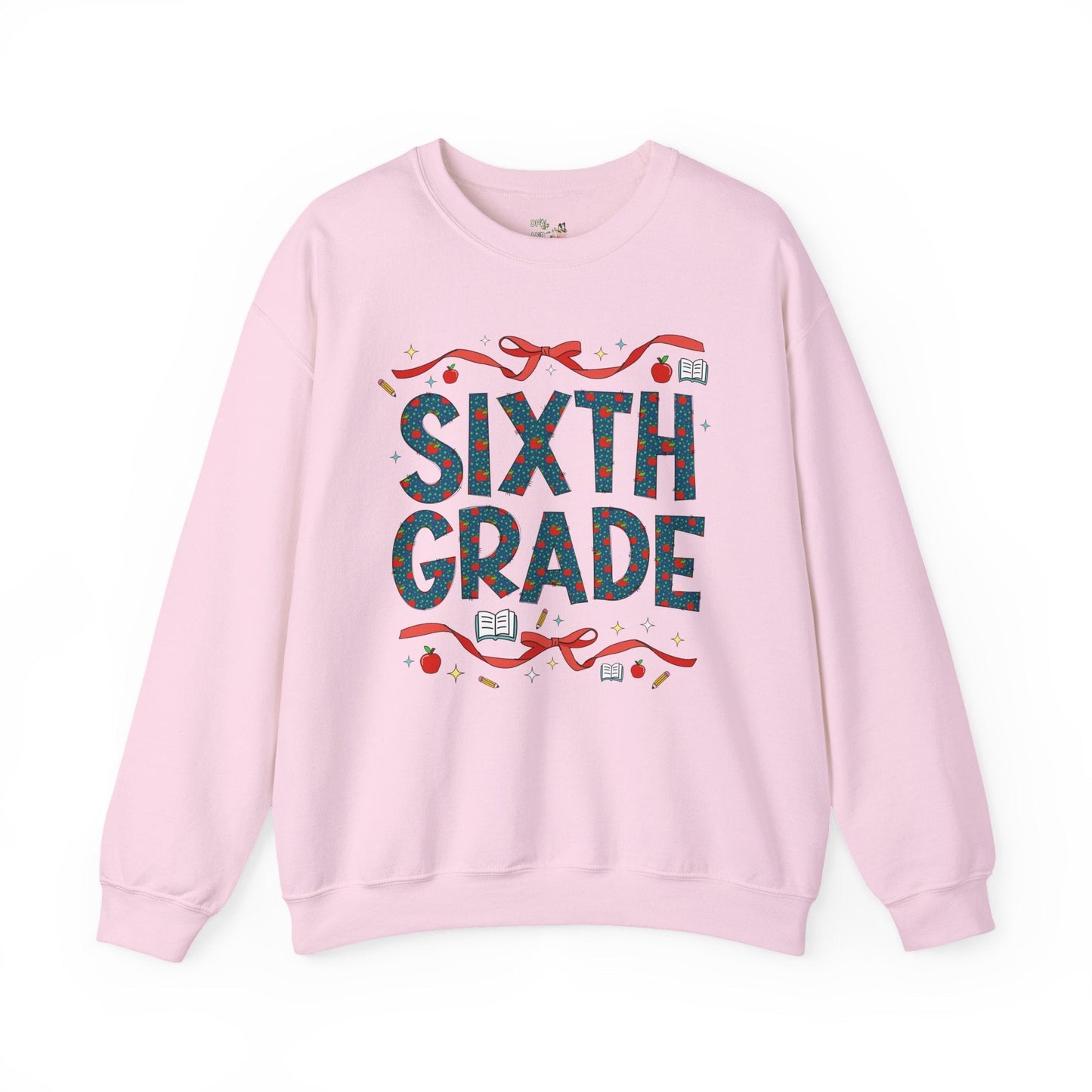 Sixth Grade Teacher Sweatshirt with Cute Bows
