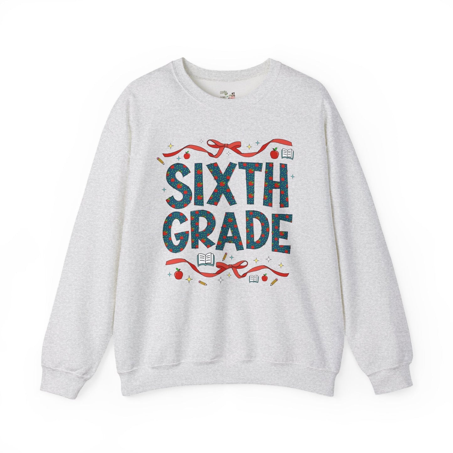 Sixth Grade Teacher Sweatshirt with Cute Bows