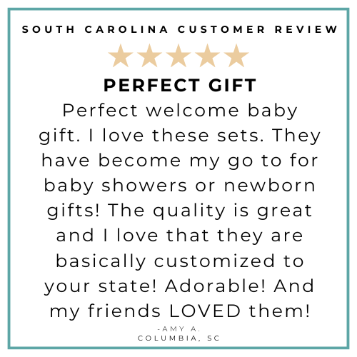 South Carolina Newborn Gift Set: Muslin Swaddle & Bib