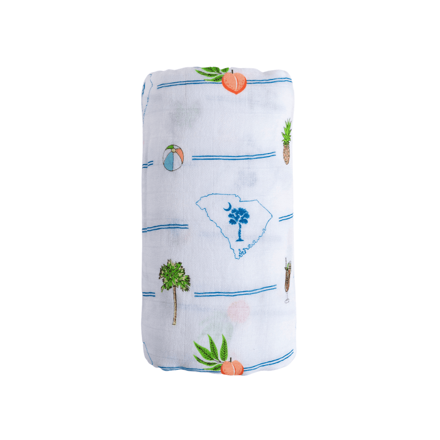 South Carolina Newborn Gift Set: Muslin Swaddle & Bib