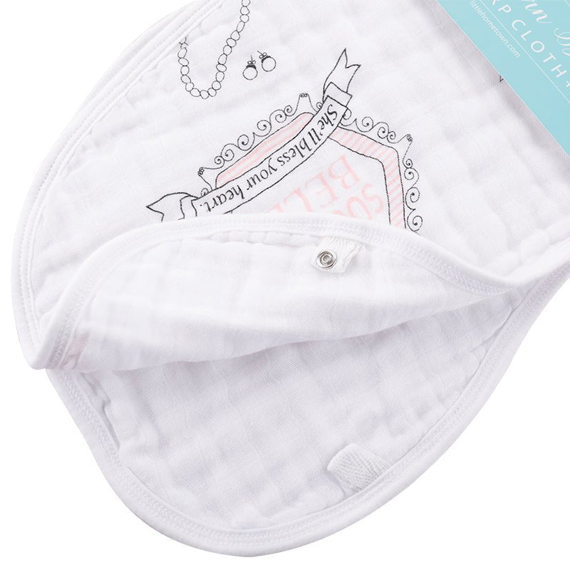 Southern Belle Baby Gift Set: Muslin Swaddle & Bib | Organic Cotton