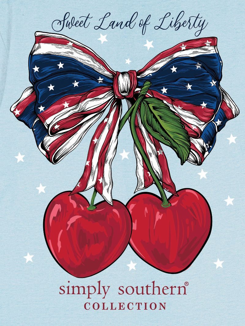 Sweet Land of Liberty - Cherries - Patriotic - S25 - SS - YOUTH T-Shirt