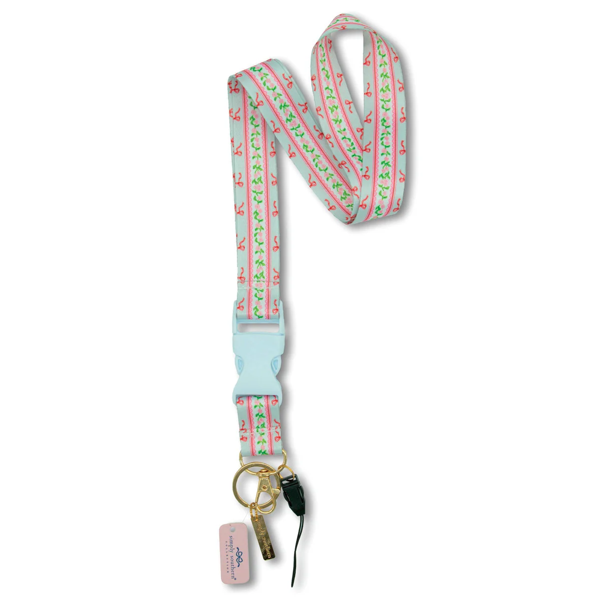 Simply Southern® Lanyard: Stripe Bow