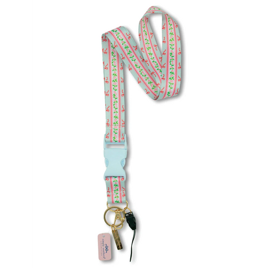 Simply Southern® Lanyard: Stripe Bow