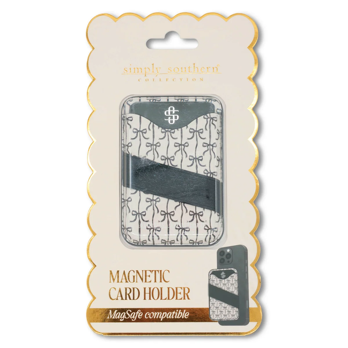 Simply Southern® Mag Wallet: Black Bow