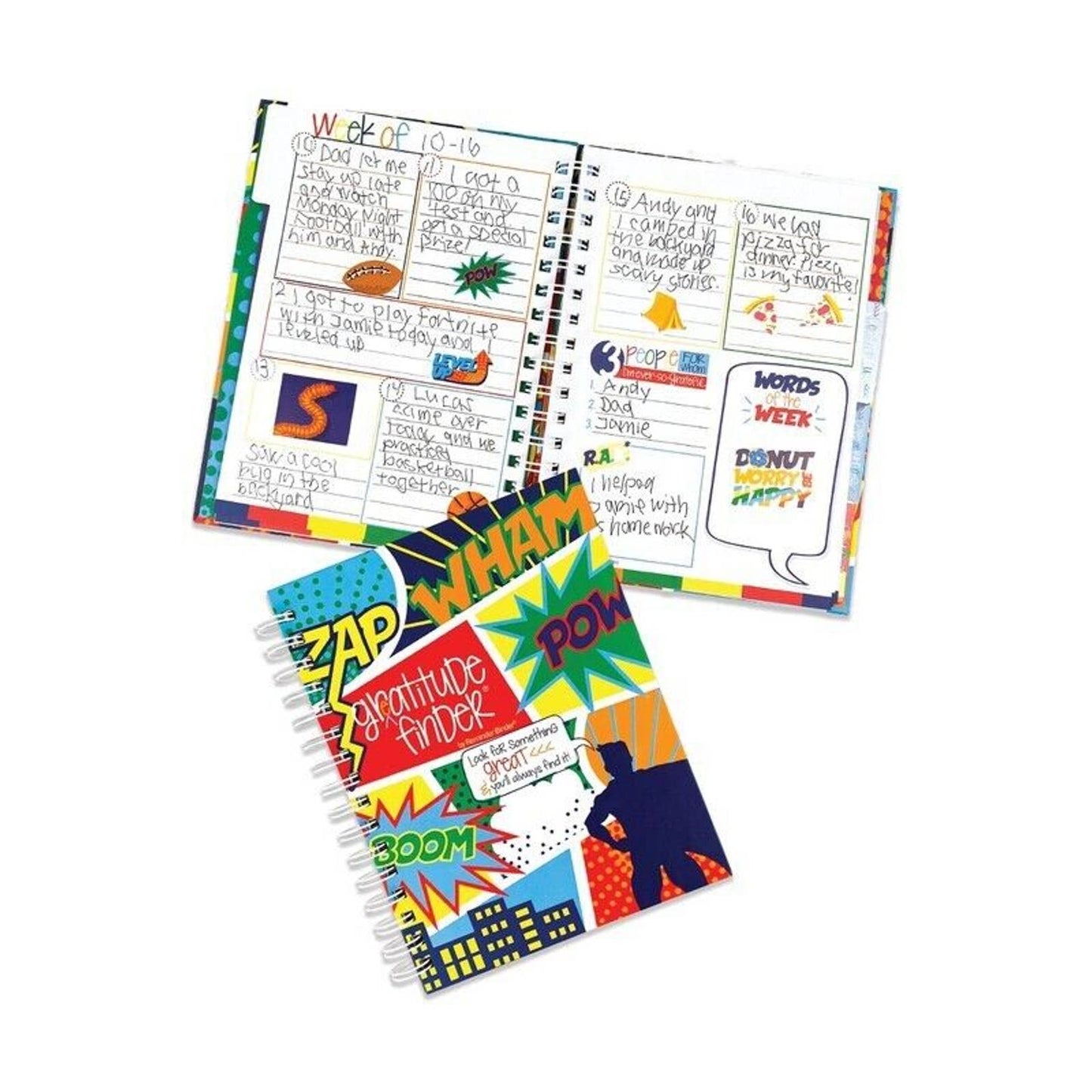 Gratitude Finder Journal for Boys Adventure Series Super Kiddo