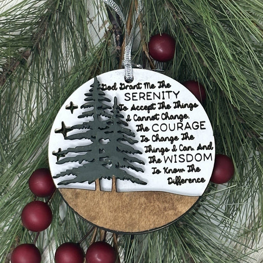 Serenity Prayer Wooden Ornament