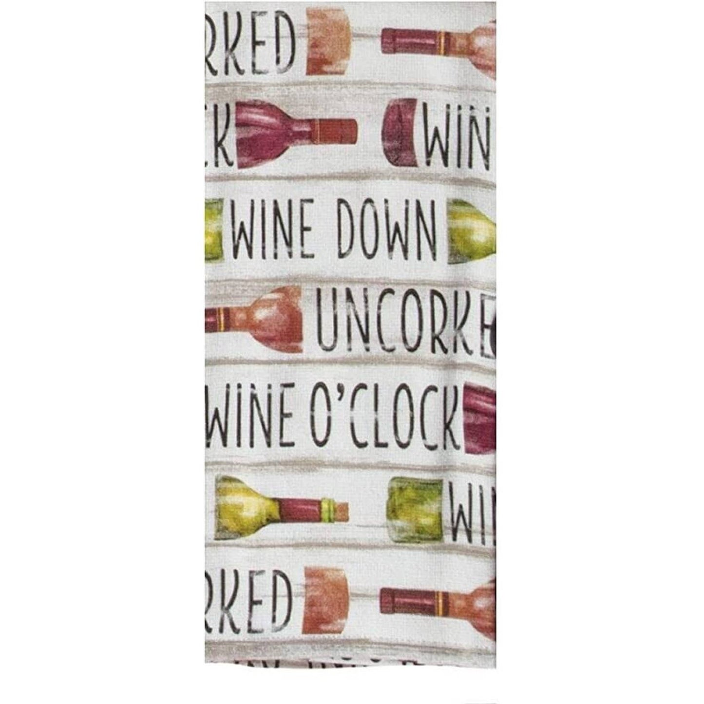 Uncorked Wine O'clock Kitchen Towel