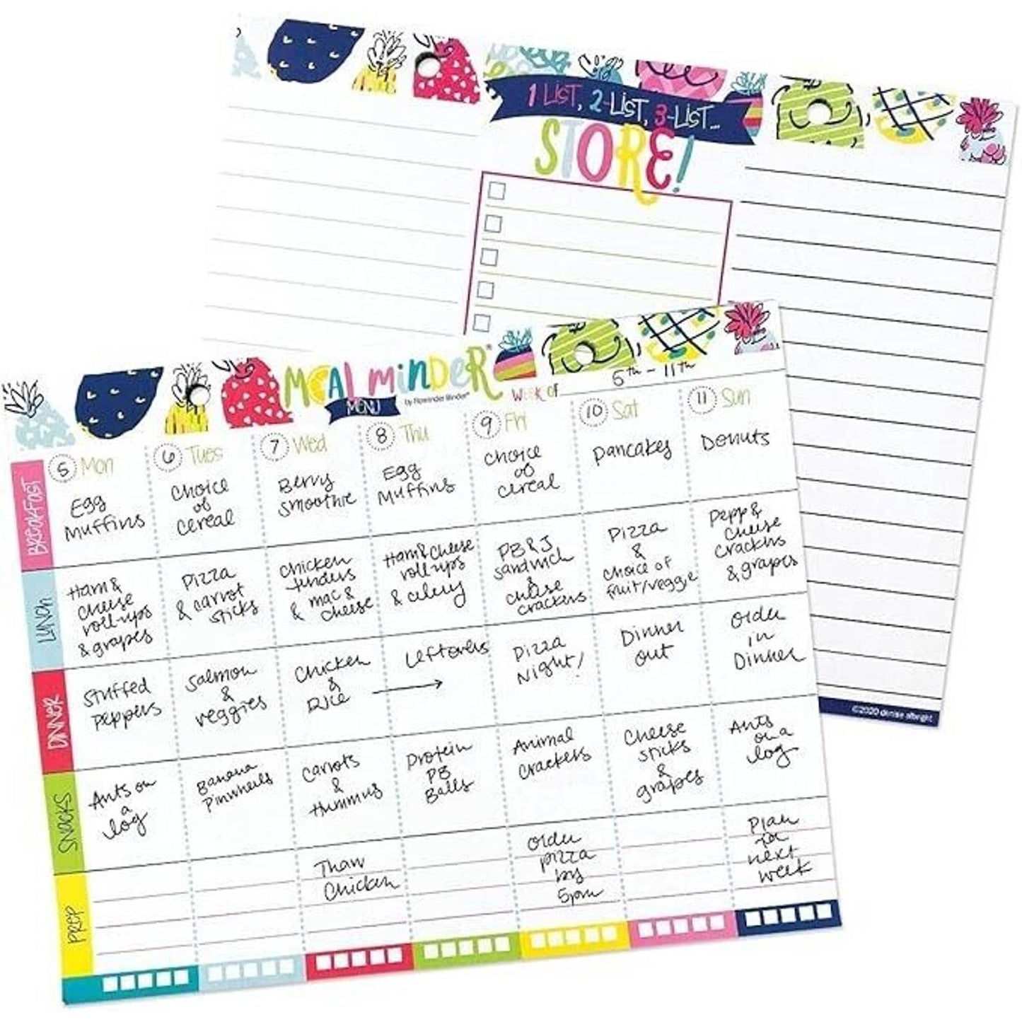 Meal Planner Pad 52-Week Menu Notepad Daily Planning Meals