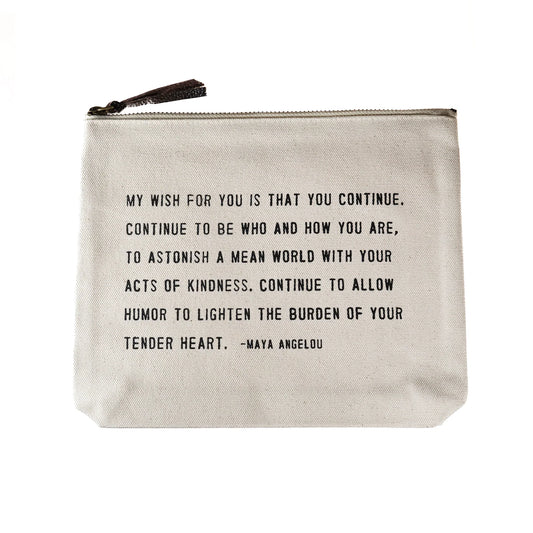 My Wish For You (Maya Angelou Quote) Canvas Zip Bag
