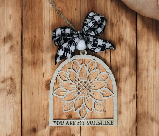 Sun Kissed Smiles You Are My Sunshine Sunflower Wood Story Ornament