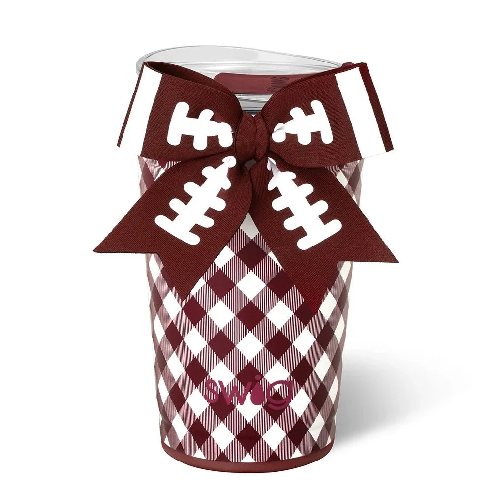 Swig GAMEDAY GINGHAM MAROON Party Cup 24oz
