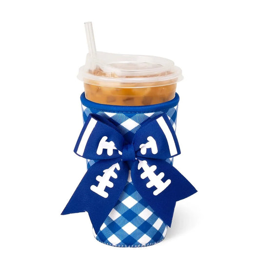 Swig GAMEDAY GINGHAM ROYAL Medium Iced Cup Coolie