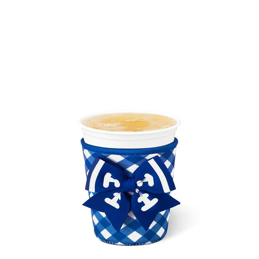 Swig GAMEDAY GINGHAM ROYAL Small Iced Cup Coolie