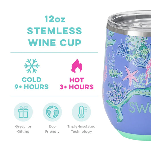 Under the Sea Stemless Wine Cup (12oz)