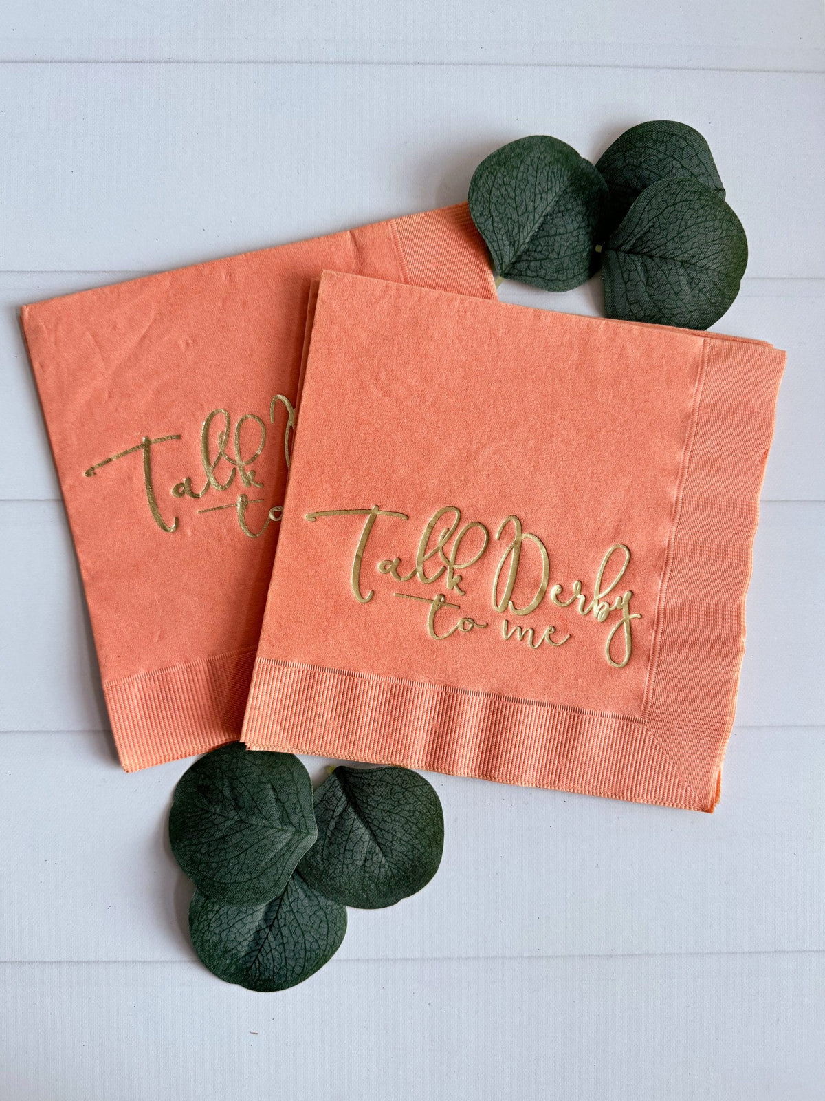 Talk Derby to Me Napkins in Coral