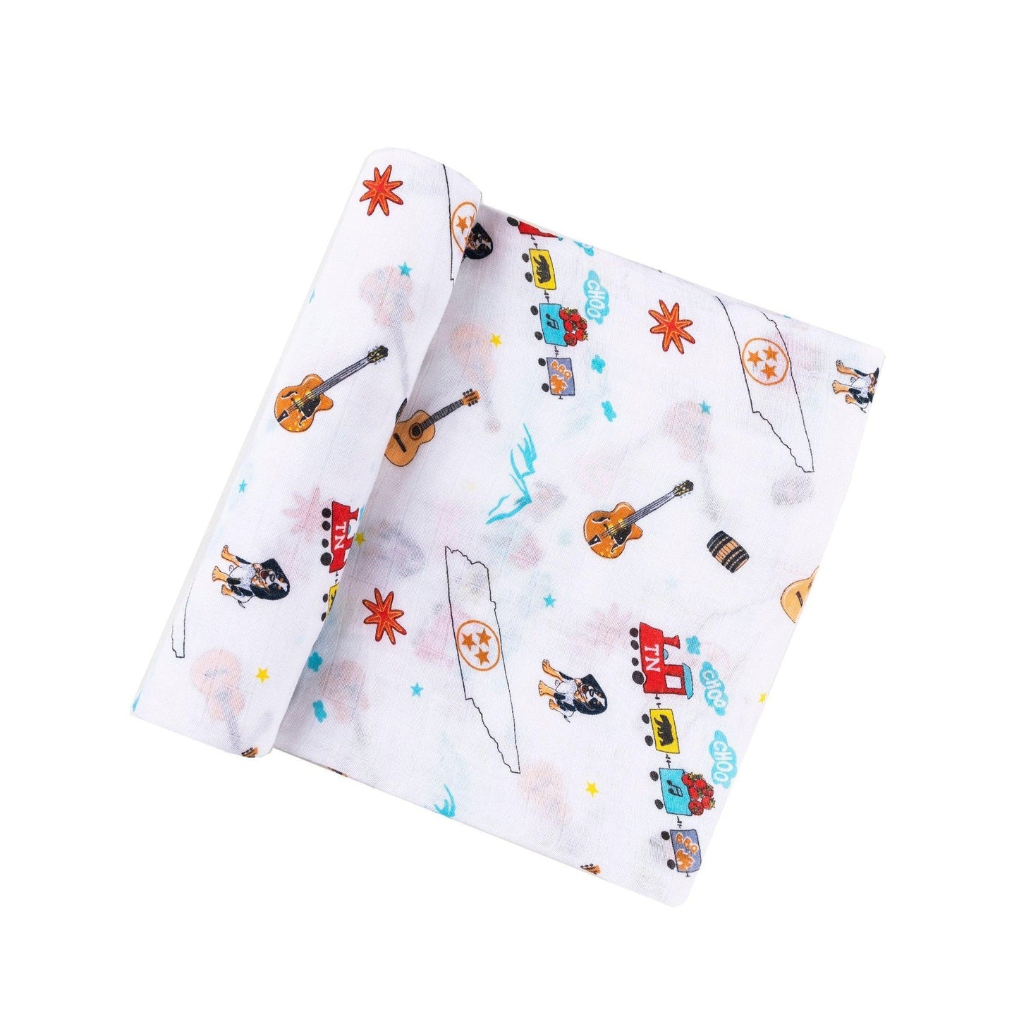 Tennessee Baby Gift Set: Muslin Swaddle & Bib | Organic Cotton