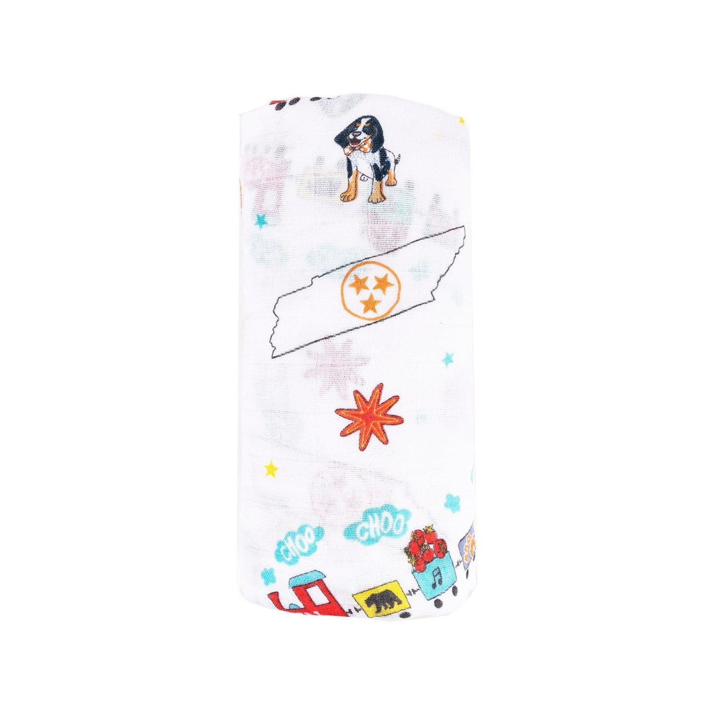 Tennessee Baby Gift Set: Muslin Swaddle & Bib | Organic Cotton