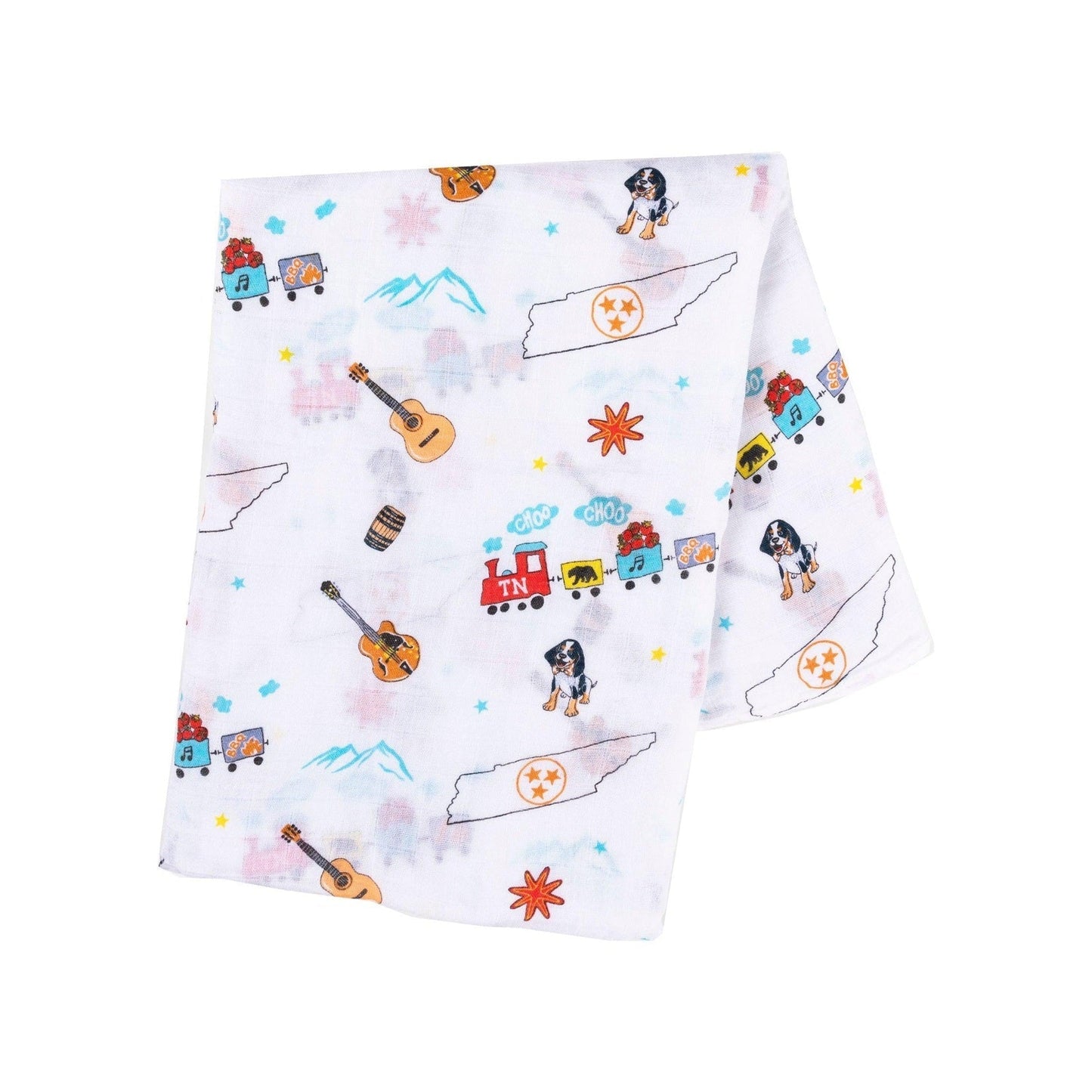 Tennessee Baby Gift Set: Muslin Swaddle & Bib | Organic Cotton
